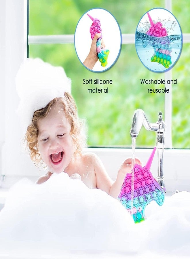 CLAPONE Poppet Pop It Toy for Kids Multicolor Fidget Toy with Popping Sounds, Sensory Toy, Stress Relief, Anxiety Relief, Daytime & Nighttime Use, Classroom (Multicolor, Unicorn Shape Pop It) - Image 4